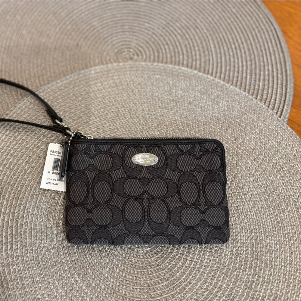 Coach Black Wristlet